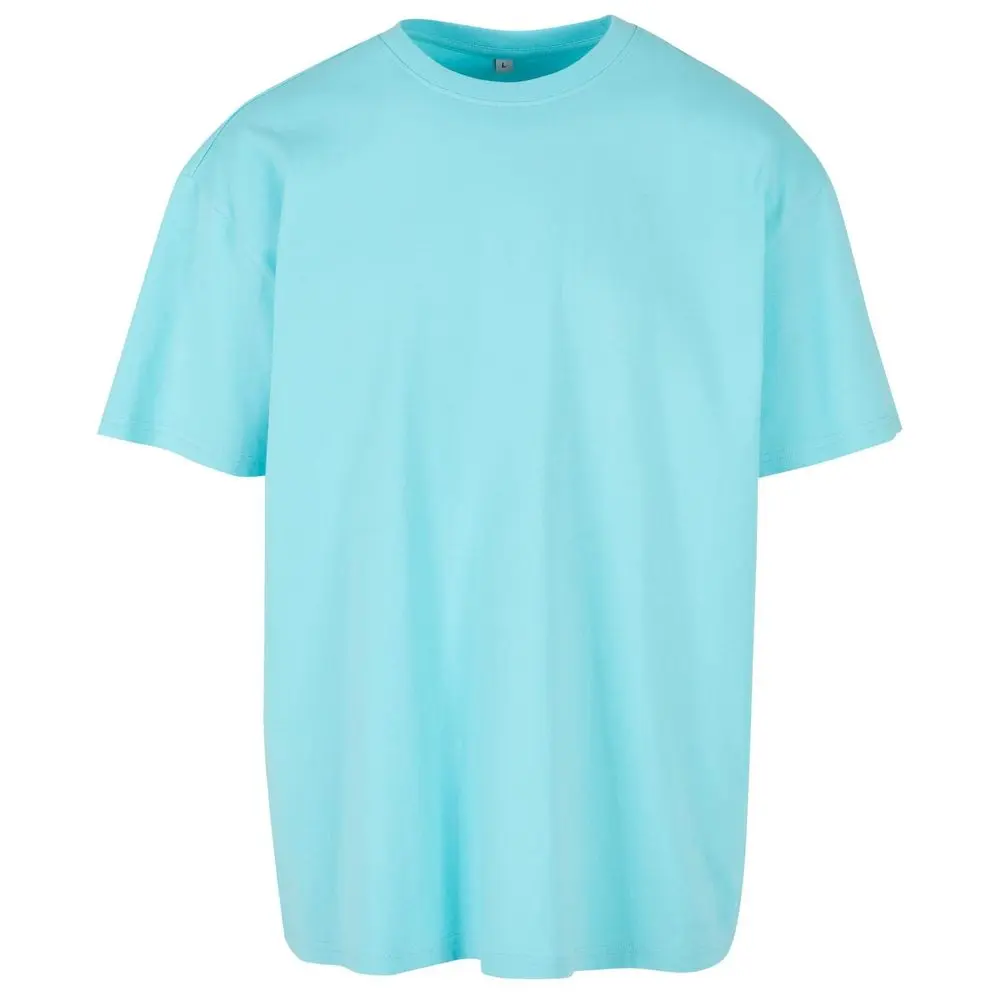 Build Your Brand Volnočasové oversize tričko z husté bavlny 240 g/m² se spadlými rameny Barva: modrá azurová, Velikost: L