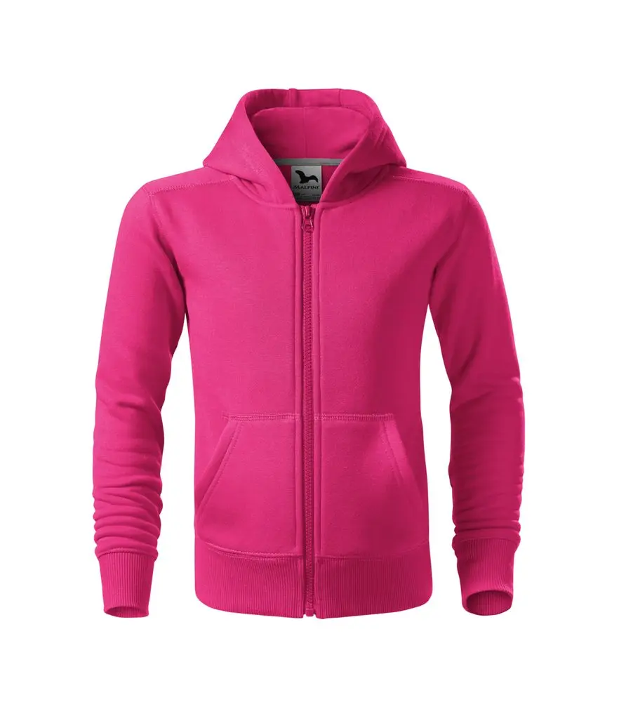 MALFINI® Dětská směsová celopropínací mikina Trendy s kapucí 300 g/m Barva: