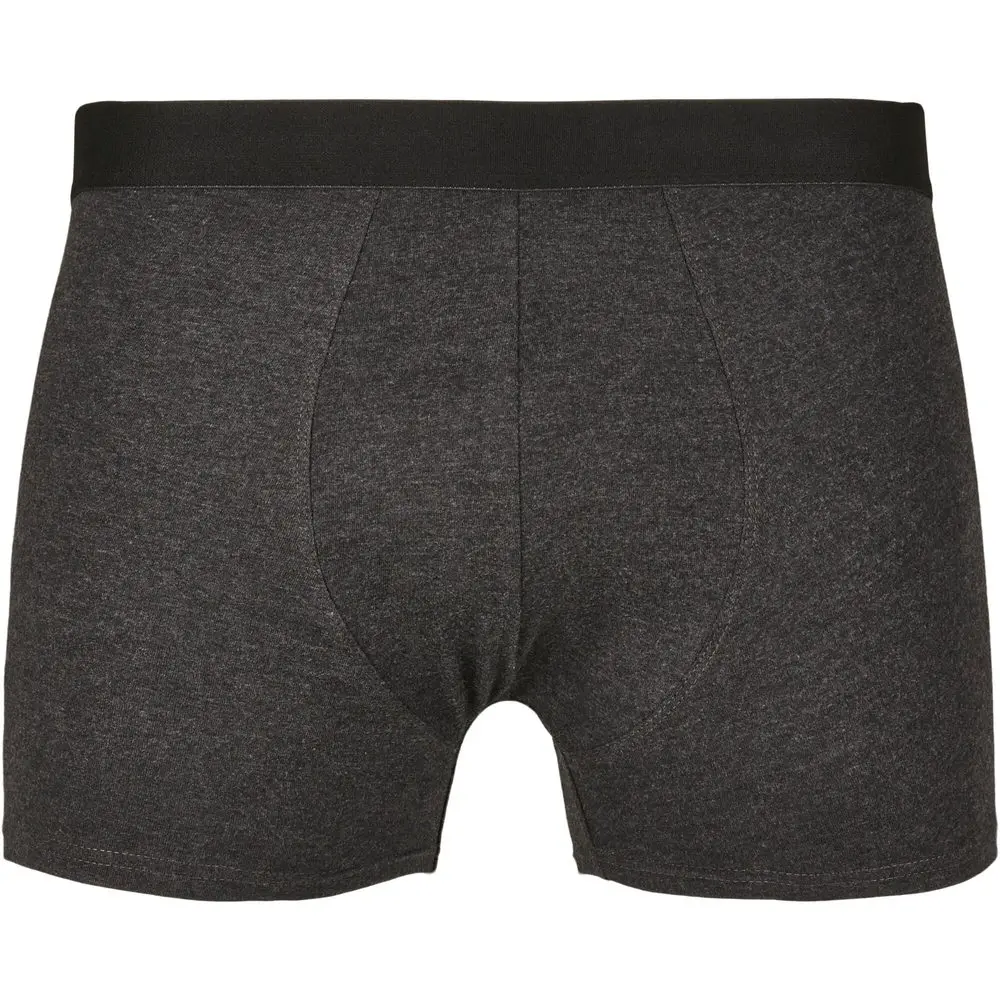 Build Your Brand Pánské elastické boxerky 2ks v balení Barva: šedá uhlová melír, Velikost: S BY132