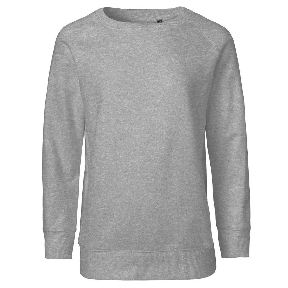Dětská Fairtrade organická mikina Neutral s raglánovými rukávy Barva: šedá sportovní melír, Velikost: 116/122 NE33001