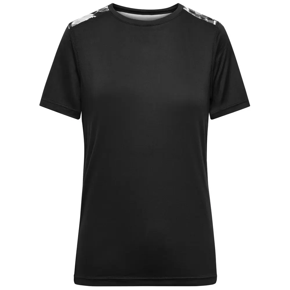 Daiber Dámské sportovní tričko JN523 - Černá / černě potištěná | 2XL