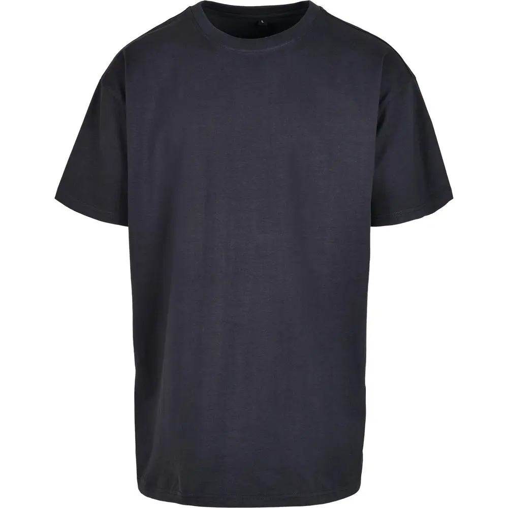 Build Your Brand Volnočasové oversize tričko z husté bavlny 240 g/m² se spadlými rameny Barva: modrá námořní, Velikost: XXL