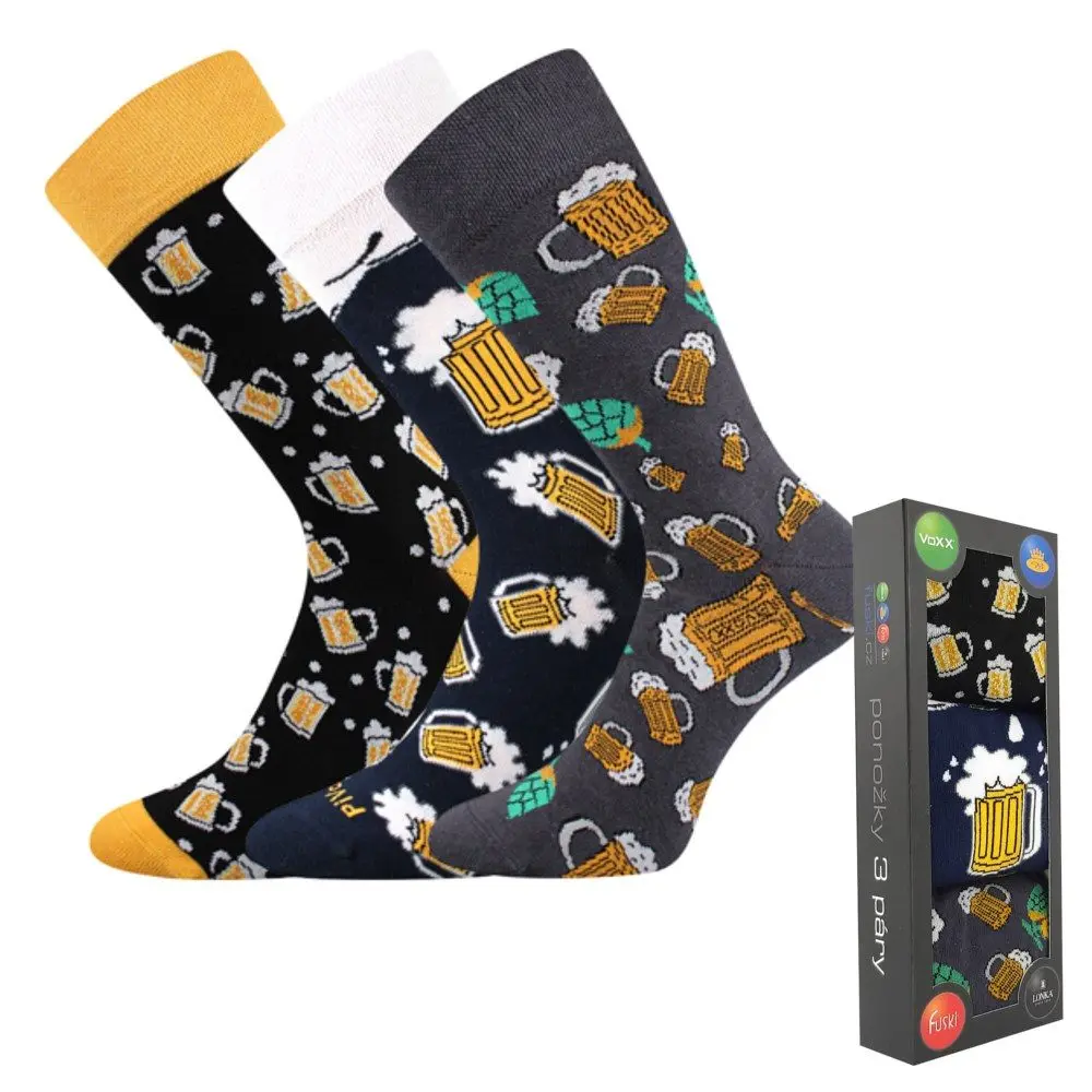 Pánské ponožky Lonka - Debox E, pivo Barva: Mix barev, Velikost: