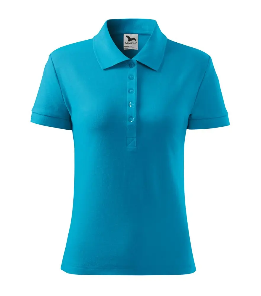 MALFINI Dámská polokošile Cotton - Tyrkysová | 2XL