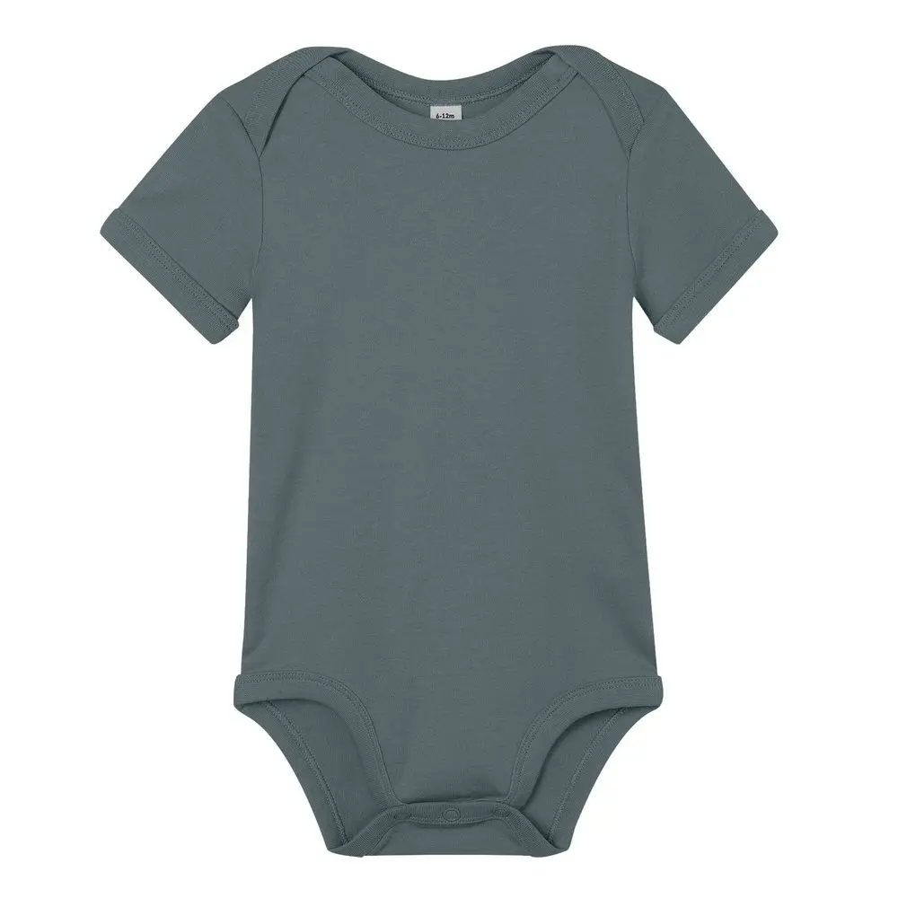 Babybugz Kojenecké body s krátkým rukávem - Moon grey | 0-3 měsíce