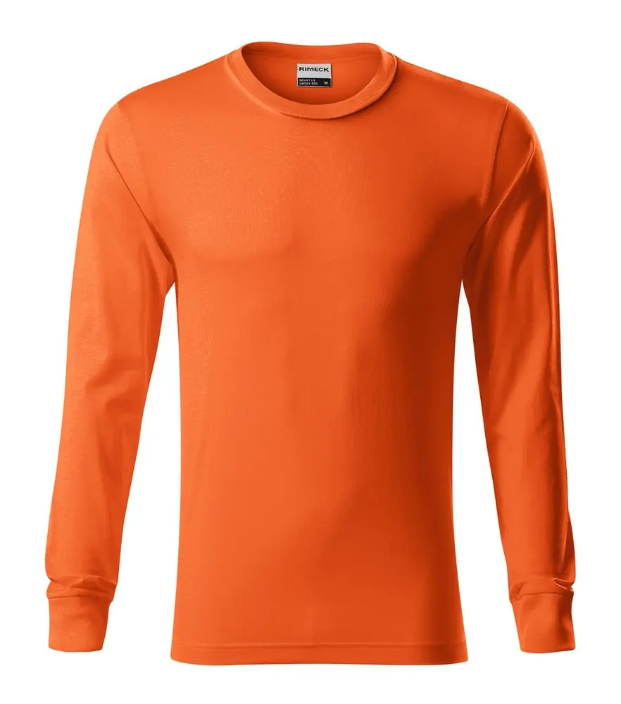 RIMECK® Pánské bavlněné triko Resist s dlouhým rukávem s manžetou Barva: oranžová, Velikost: L