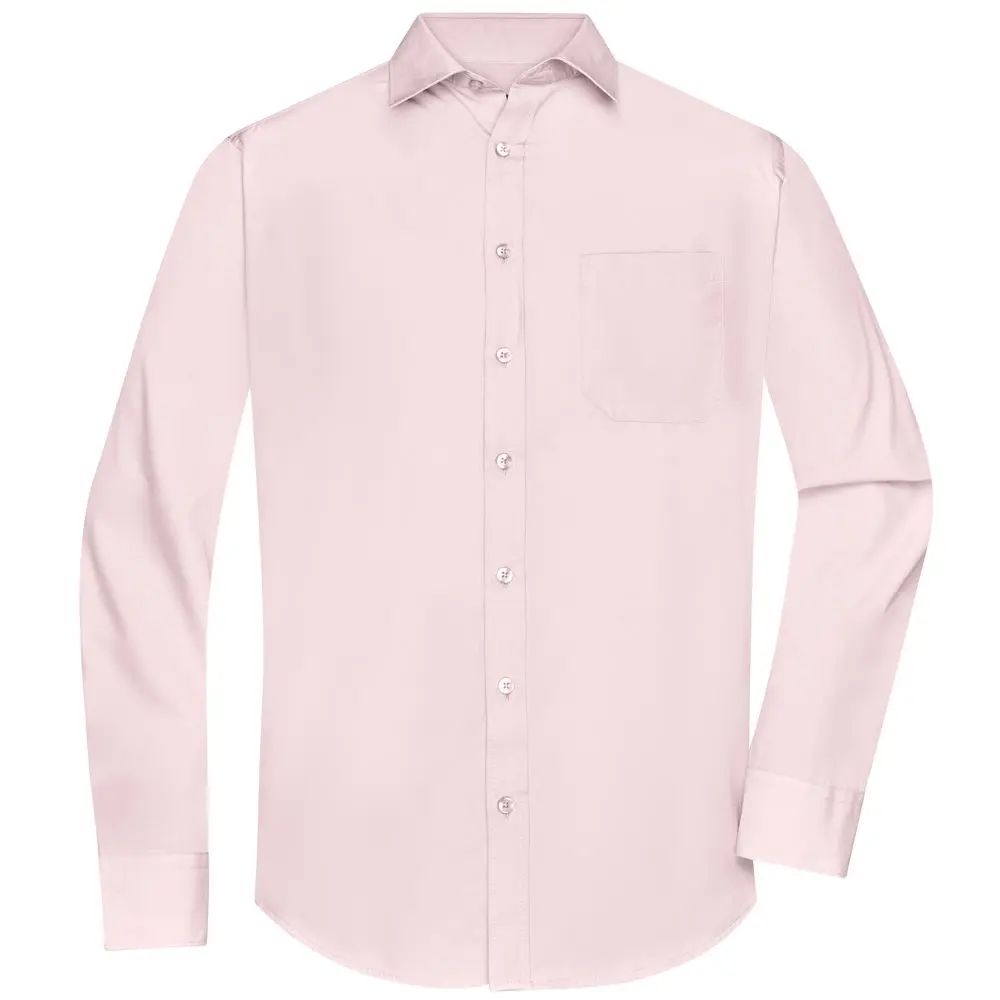 Daiber Pánská košile s dlouhým rukávem JN678 - Světle růžová | 3XL