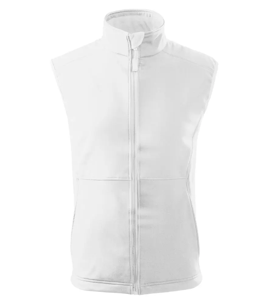 MALFINI® Pánská softshellová vesta Vision s kapsami na zip Barva: bílá, Velikost: S