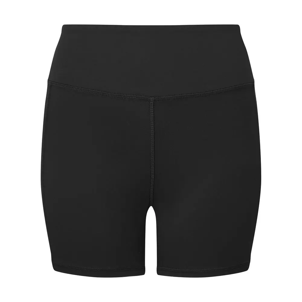 TriDri® Dámské krátké šortky s vysokým pasem a skrytou kapsičkou Barva: černá, Velikost: