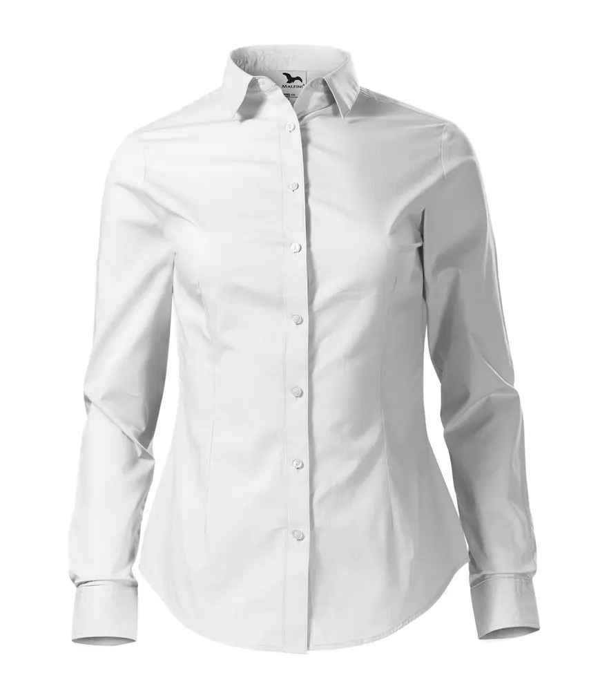 MALFINI® Dámská popelínová košile Style Malfini v projmuté střihu, dlouhý rukáv Barva:
