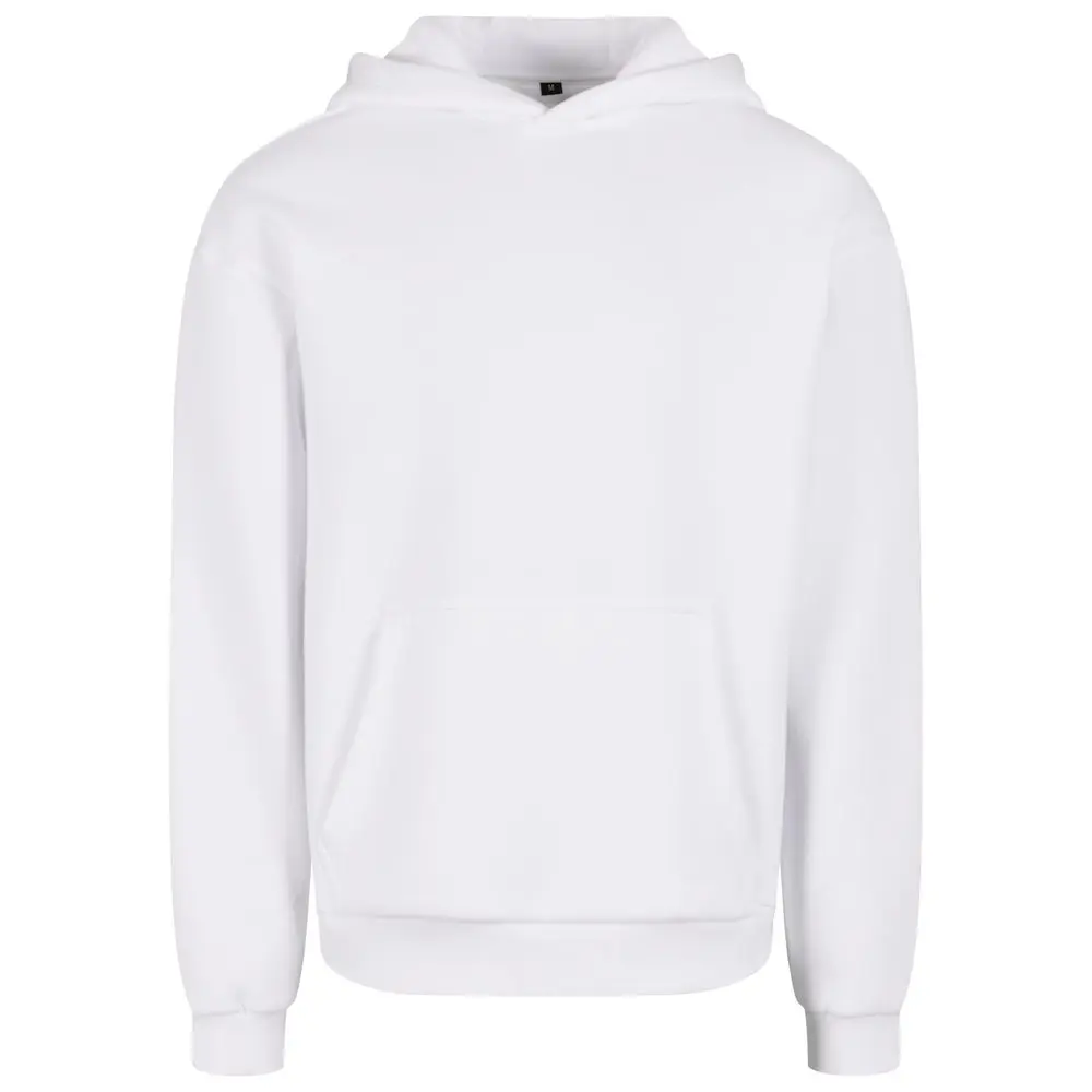 Build Your Brand Hebká pánská mikina přes hlavu Fluffy - Bílá | XS