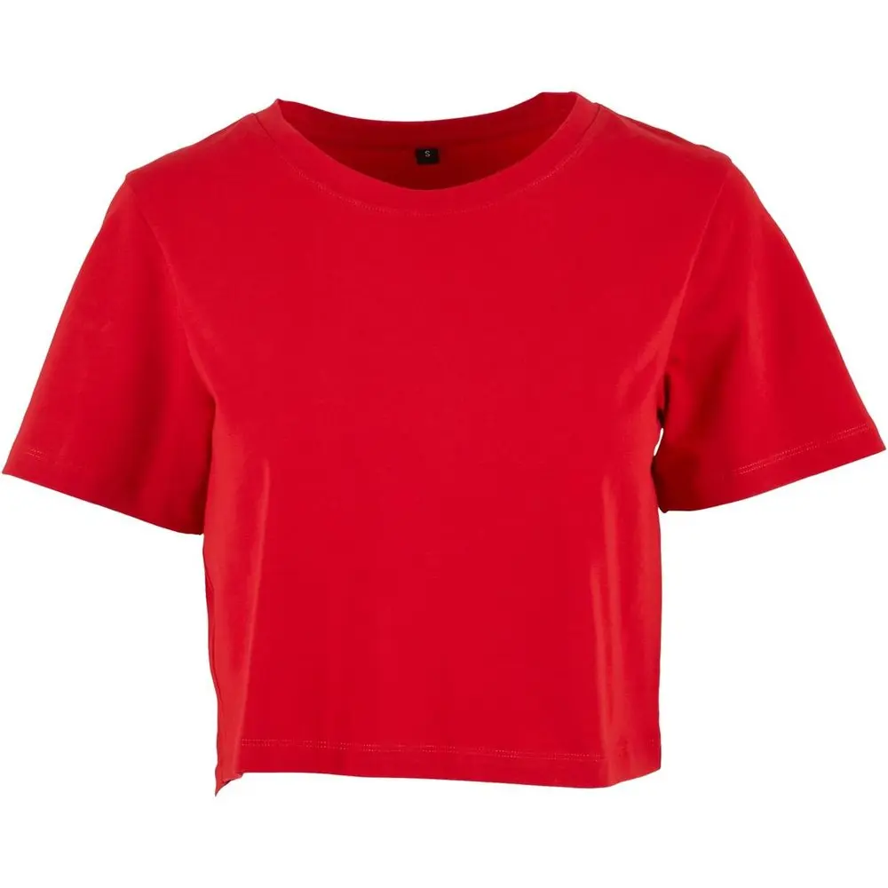 Build Your Brand Dámské crop top tričko do pasu s příměsí elastanu Barva: