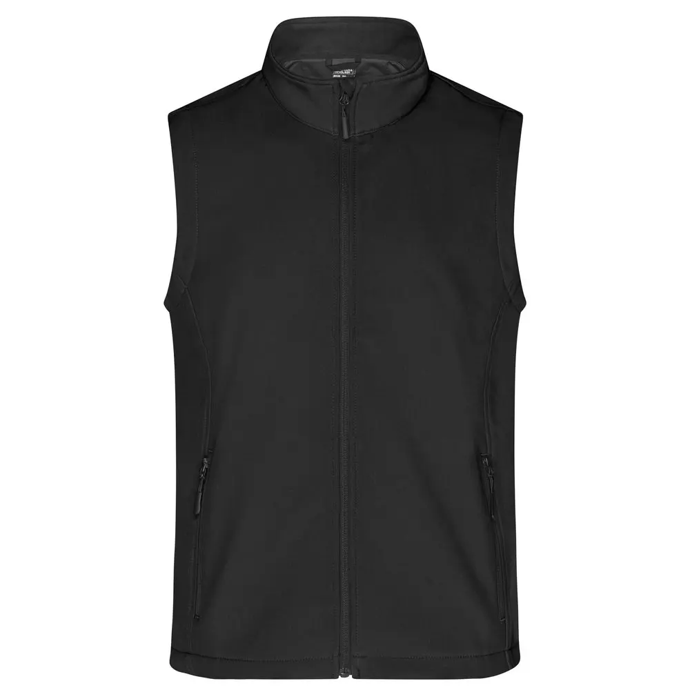 Daiber Pánská softshellová vesta JN1128 - Černá / černá | 3XL