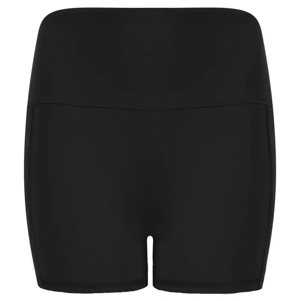 Tombo Dámské elastické sportovní kraťasy s vysokým pasem - Černá |