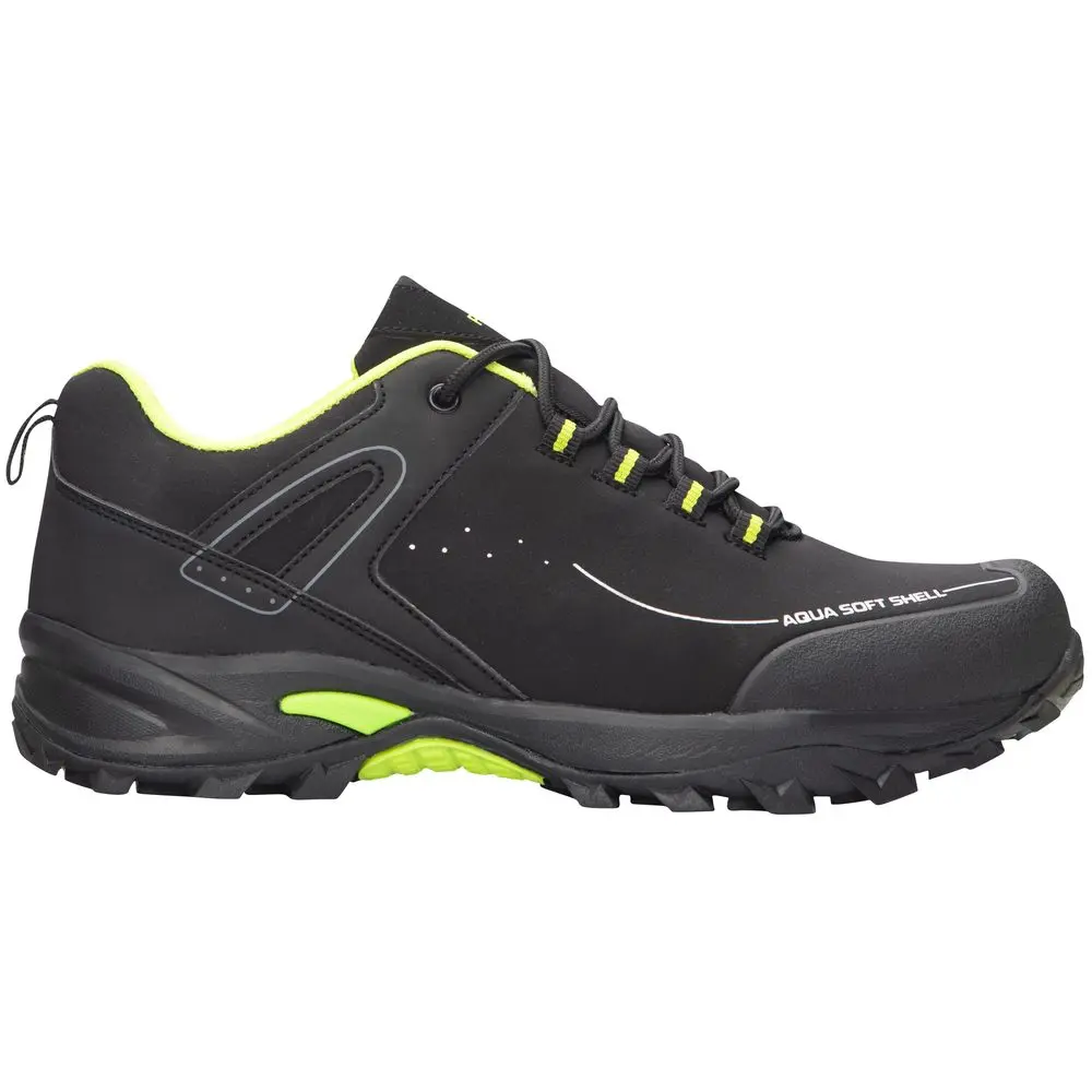 Softshellová polobotka CROSS LOW, černo-zelená
