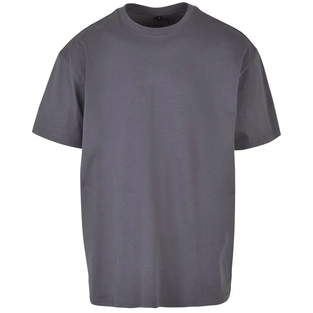 Build Your Brand Volnočasové oversize tričko z husté bavlny 240 g/m² se spadlými rameny Barva: šedá tmavá, Velikost: XXL