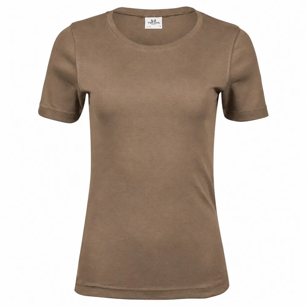 Tee Jays Dámské tričko s krátkým rukávem Interlock - Wood | 3XL
