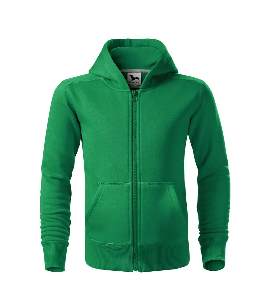 MALFINI Dětská mikina Trendy Zipper - Středně zelená | 122 cm (6 let)