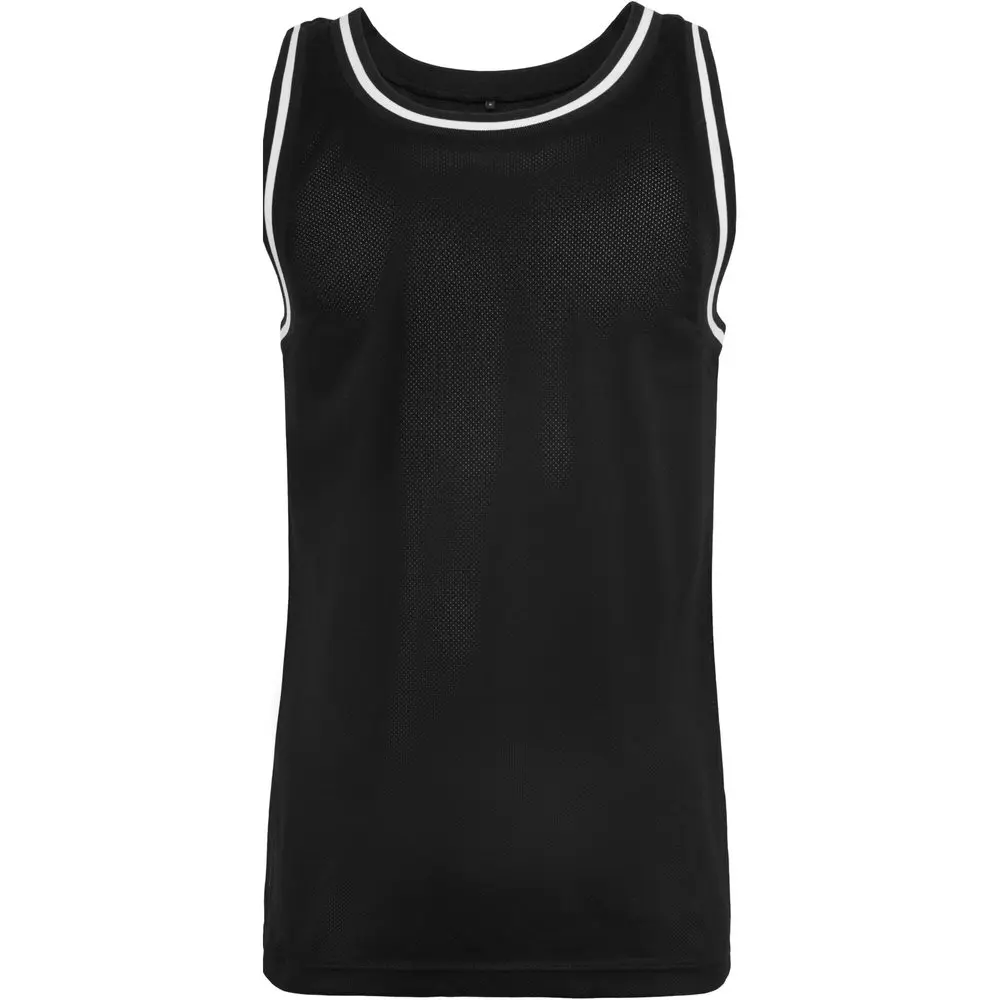 Nátělník ze síťoviny Build Your Brand Barva: černá - bílá, Velikost: 4XL BY009