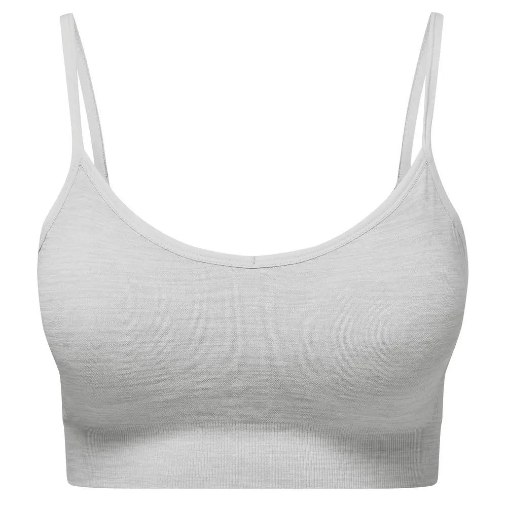 TriDri® Bezešvá sportovní podprsenka 3D Fit - Ledově šedý melír | L