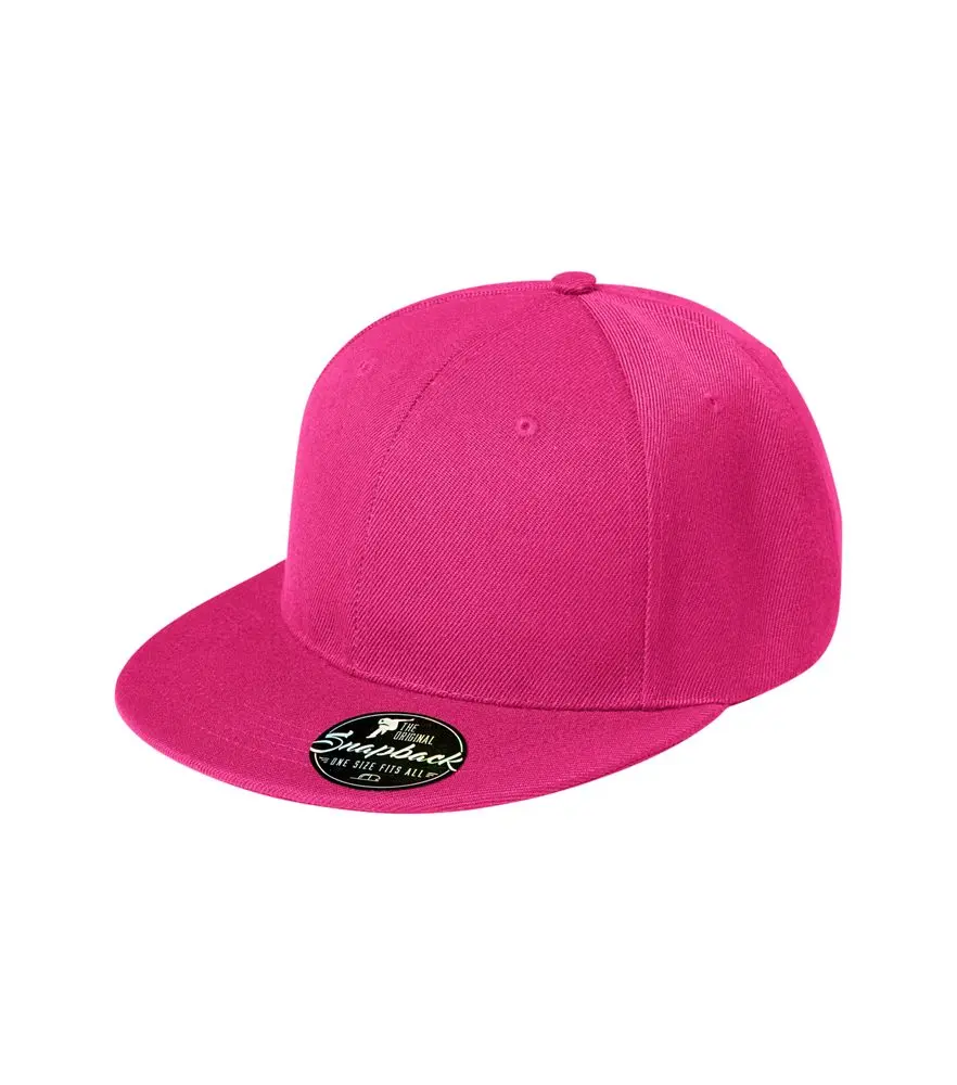 MALFINI® Bavlněná šestipanelová kšiltovka Rap s rovným kšiltem Barva: purpurová, Velikost: nastavitelná