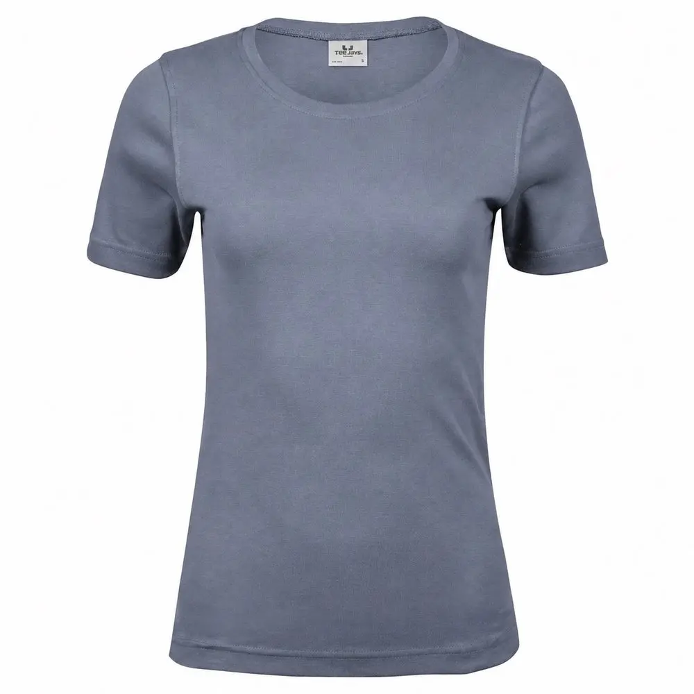 Tee Jays Dámské tričko s krátkým rukávem Interlock - Modrošedá | 3XL