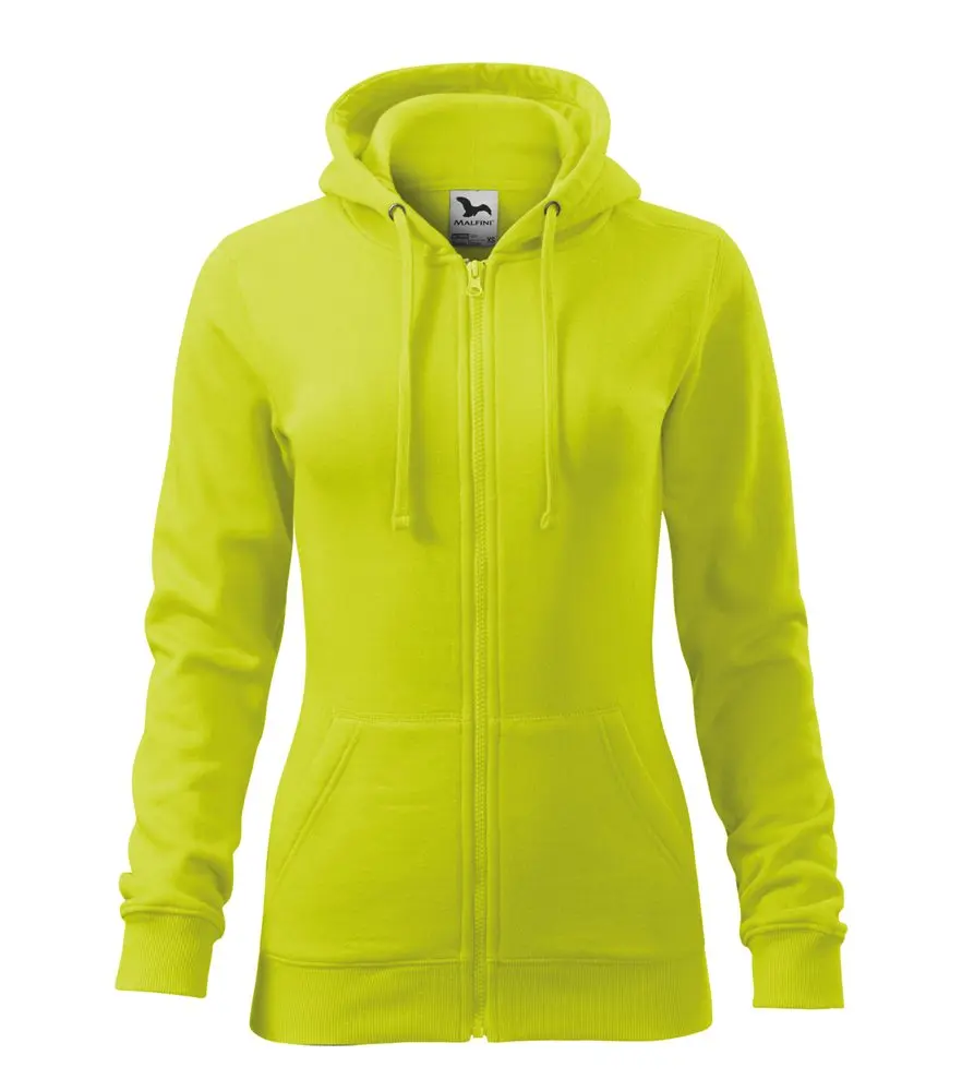 MALFINI Dámská mikina Trendy Zipper - Limetková | 2XL