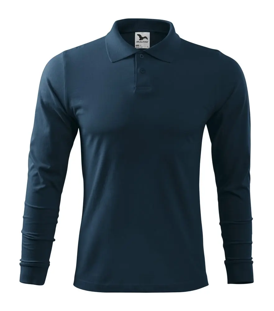 MALFINI Pánská polokošile s dlouhým rukávem Single J. LS - Azurově modrá | 2XL