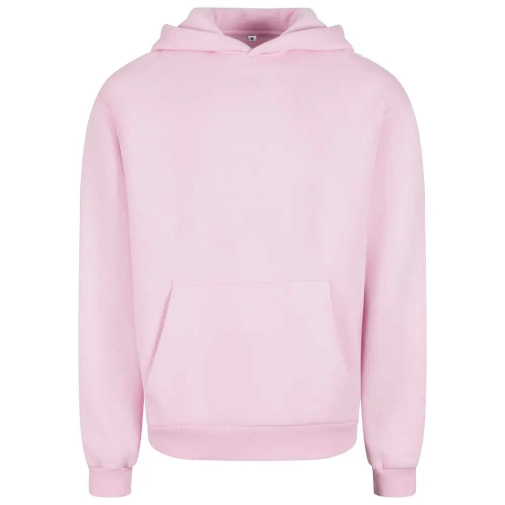 Build Your Brand Hebká pánská mikina přes hlavu Fluffy - Jemně růžová | 2XL