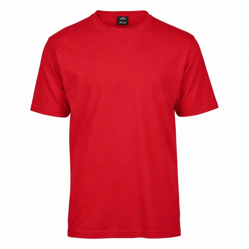 Tee Jays Pánské tričko s krátkým rukávem Sof Tee - Červená | 4XL