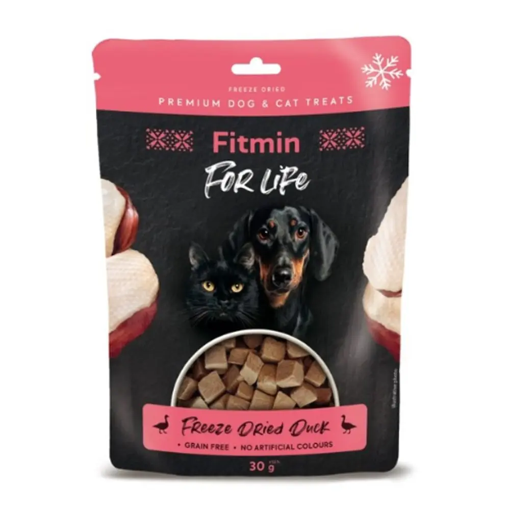 Fitmin For Life dog & cat mrazem sušené maso Duck 10x30g | P59252