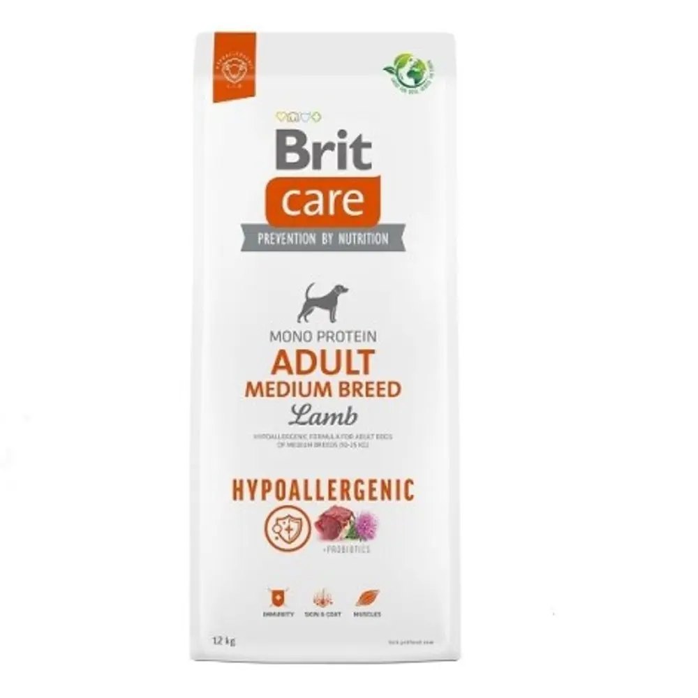 Brit Care Dog Hypoallergenic Adult Medium Breed Lamb 12 kg | P56927