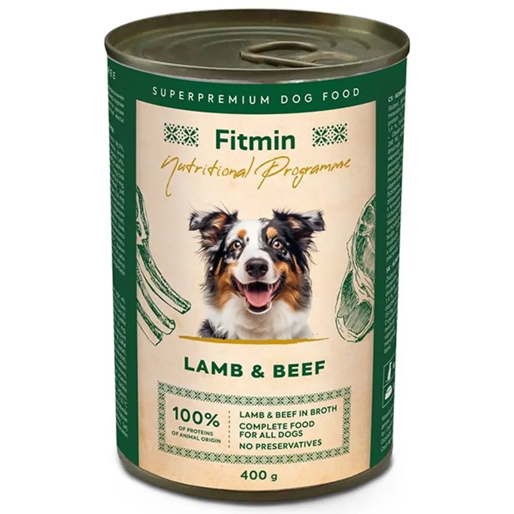 Fitmin Dog NP konzerva jehněčí a hovězí 400 g | Konzerva pro psy | P58016