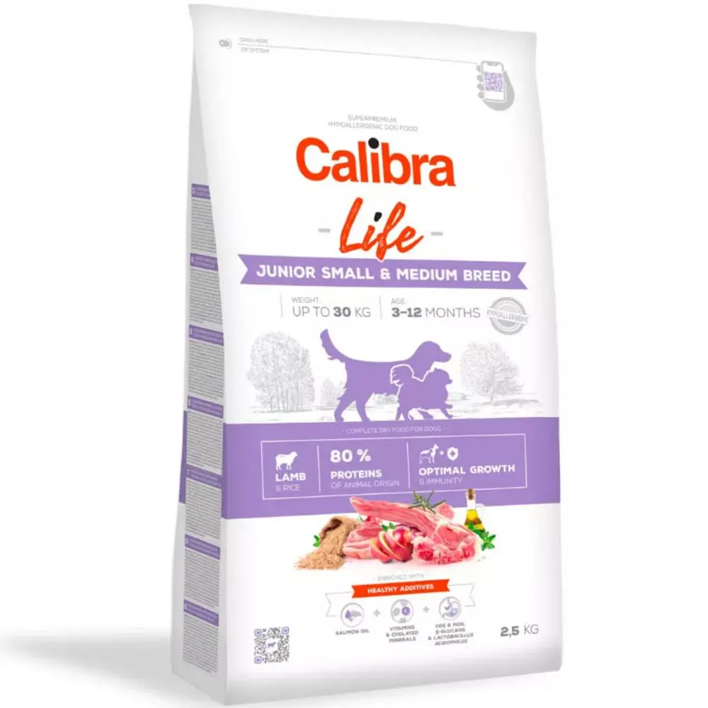 Calibra Dog Life Junior Small & Medium Breed Lamb 2,5 kg | P57110