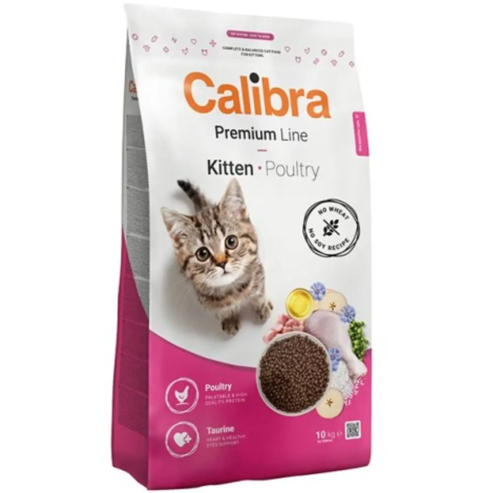 Minimální trvanlivost do 7.7. 2026: Calibra Cat Premium Line Kitten Poultry 10 kg | P59665