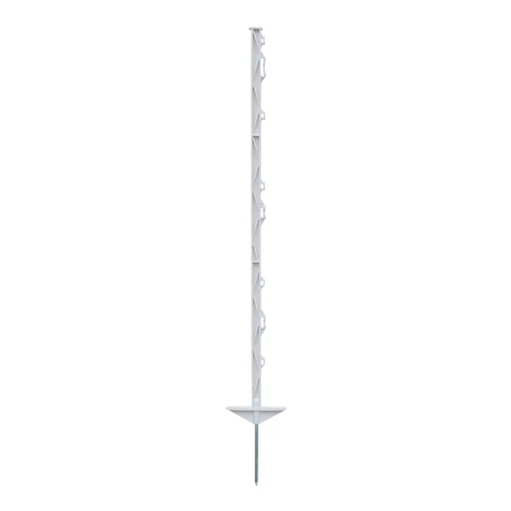 Sloupek plastový pro elektrický ohradník, délka 105 cm, 8 oček, bílý | P35537