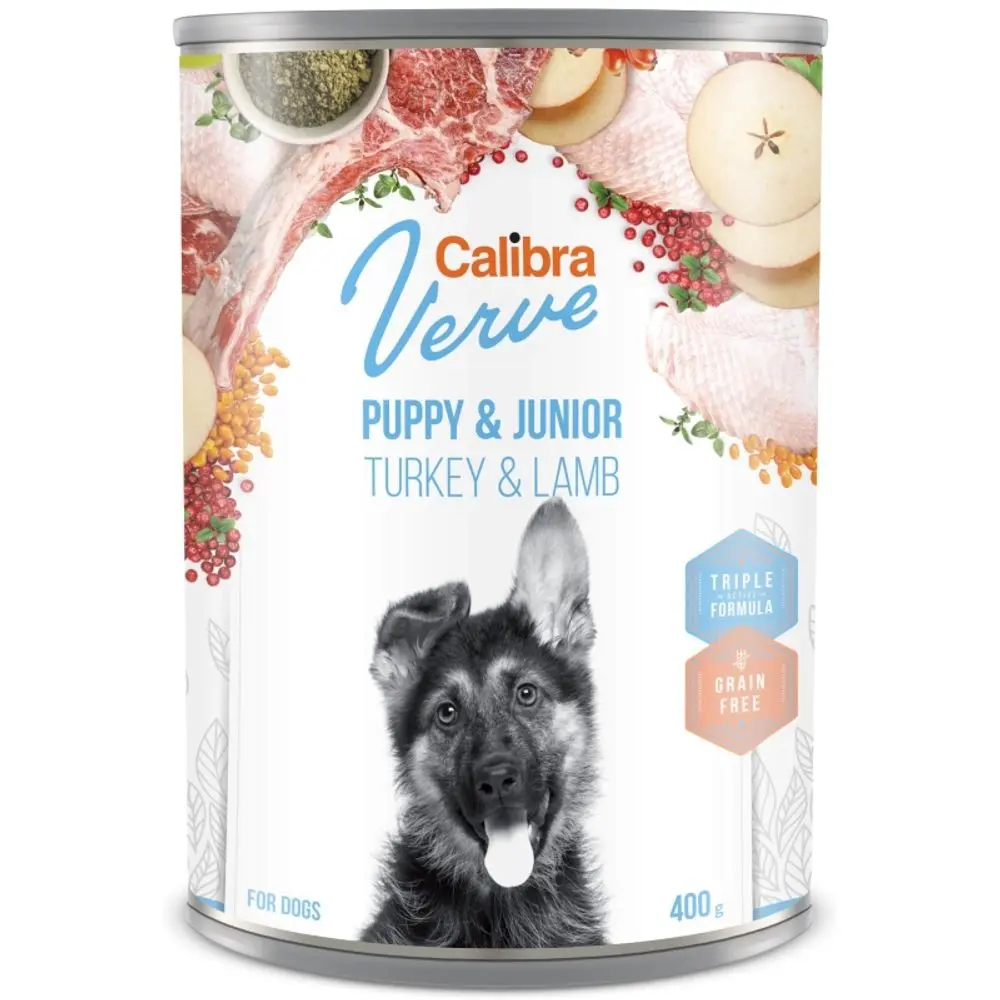 Calibra Dog Verve konzerva GF Junior Turkey & Lamb 400 g | P58051