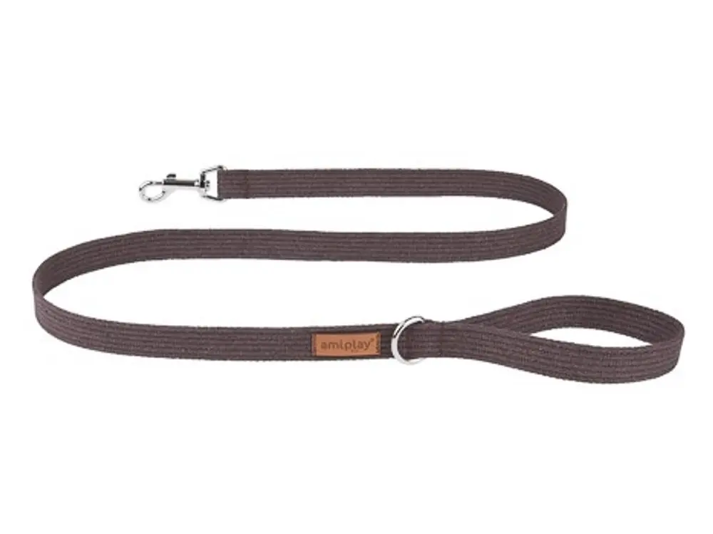 Amiplay Vodítko Cotton Hnědé 140 cm - M | P58949