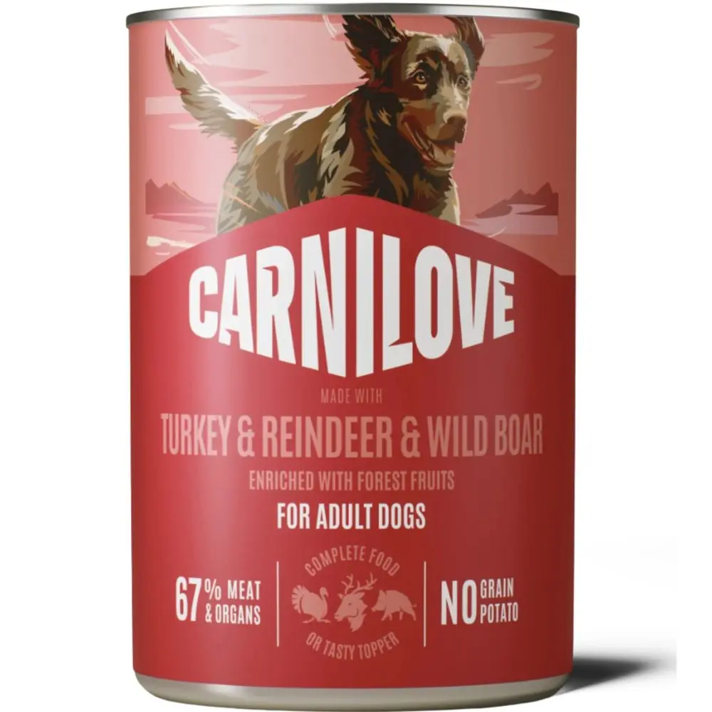 Carnilove Dog Can Paté Turkey&Reindeer&Wildboar 400g | P59475