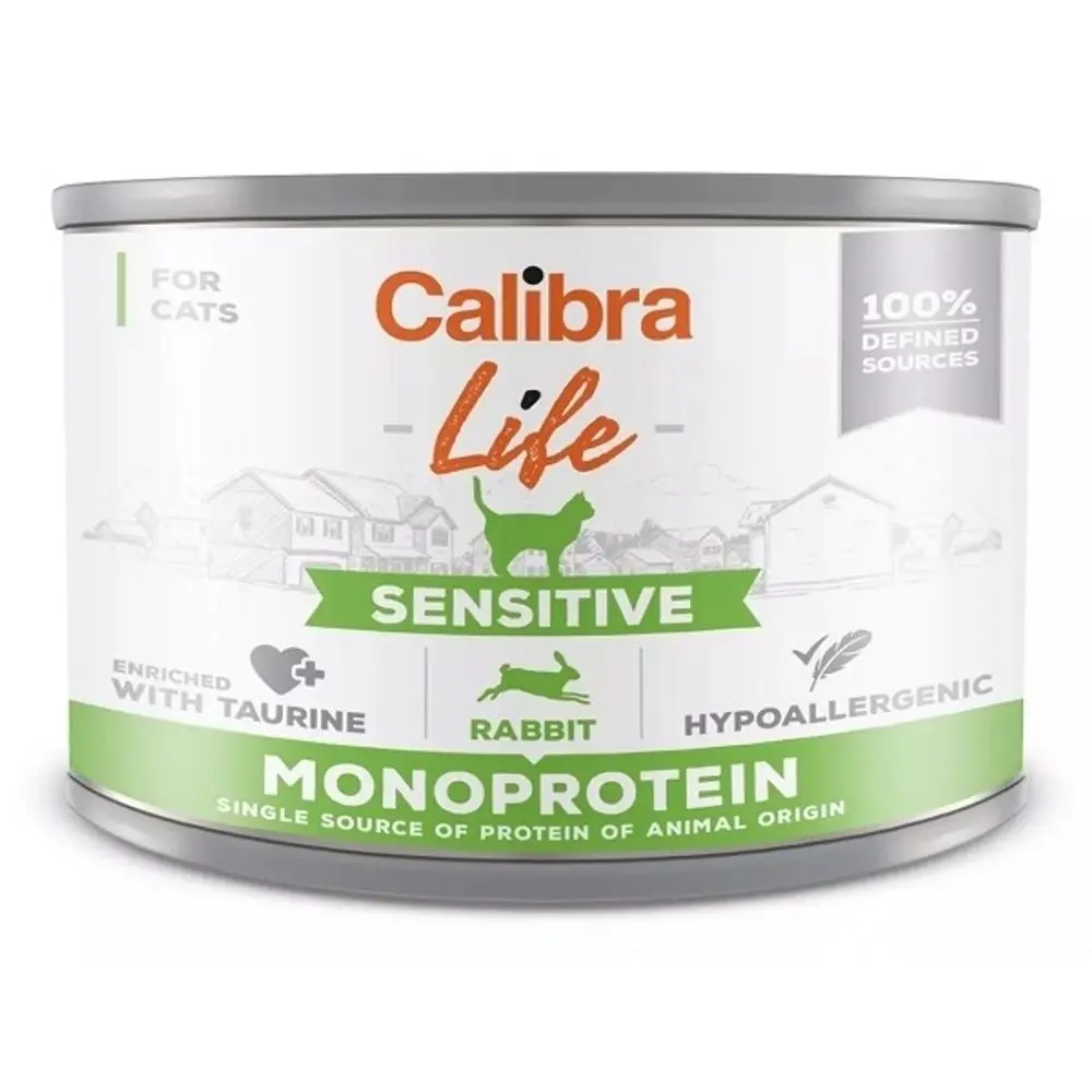 Calibra Cat Life konzerva Sensitive Rabbit Monoprotein 200 g | P58065