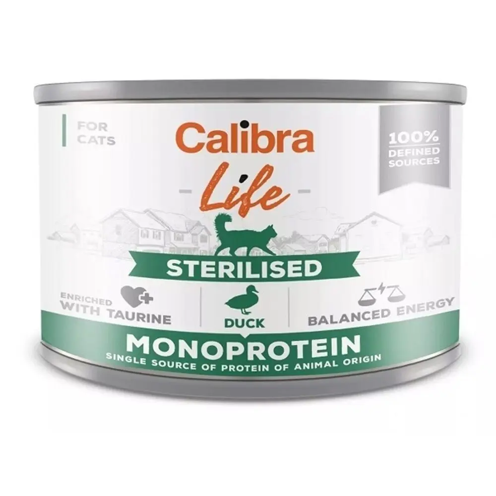 Calibra Cat Life konzerva Sterilised Duck Monoprotein 200 g | P58066