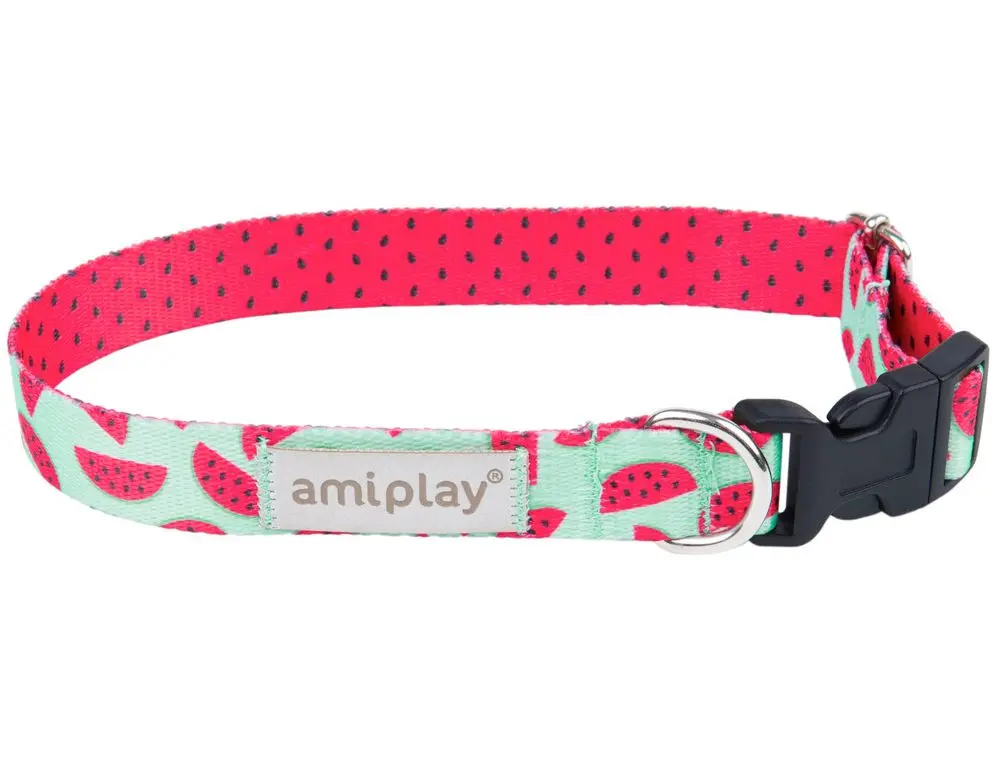 Amiplay Obojek nastavitelný BeHappy Watermelon - M | P58744