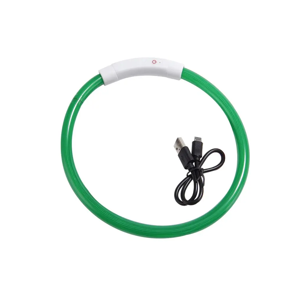 Reedog Full Light USB dobíjecí svítící obojek pro psy a kočky - zelená - L | P45822