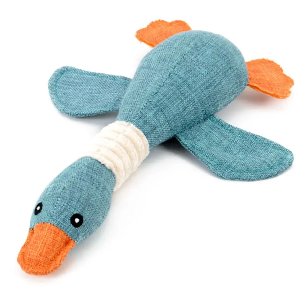 Reedog Plush Duck XXL, šustící plyšová hračka s pískátkem, 50 cm - světle modrá | P50268