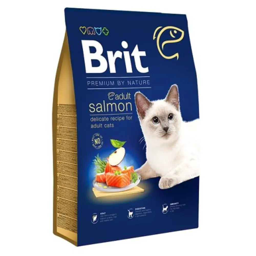Brit Premium Cat by Nature Adult Salmon 8 kg | P57212
