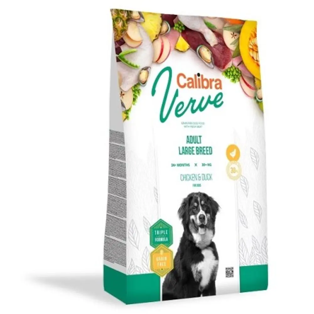 Minimální trvanlivost do 14.4. 2026: Calibra Dog Verve GF Adult Large Chicken & Duck 12 kg | P59311