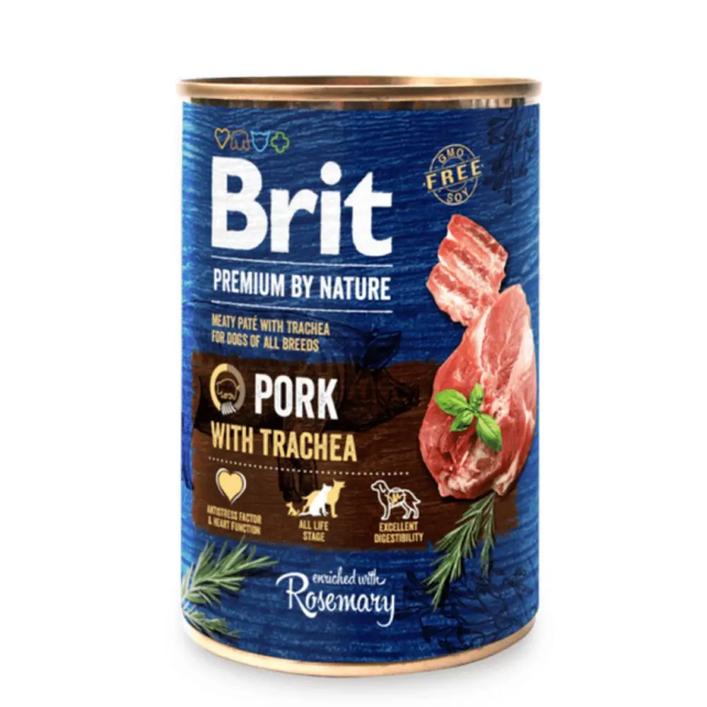 Brit konzerva Premium by Nature Pork & Trachea 800 g | P57990