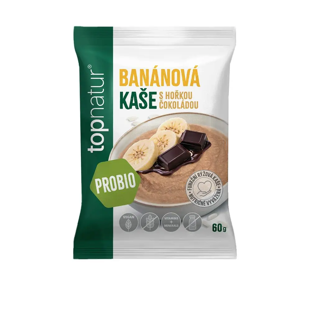 Topnatur probio kaše banán s čokoládou 60g