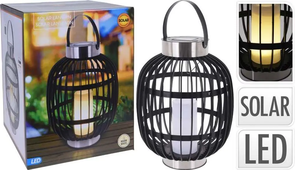 Home Styling Collection LED lucerna s solární baterií, Ø 35 x 44,5 cm černá 512000730