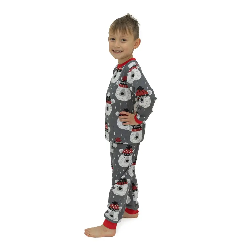 ESITO Dětské pyžamo Christmas bear šedé -